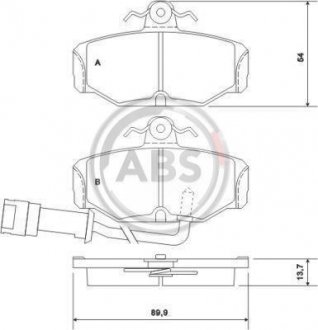 Тормозные колодки задние Scorpio/Escort/Granada/Sierra 82-01 A.B.S. 36170