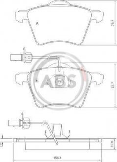 Тормозные колодки дисковые A.B.S. 37141 (фото 1)