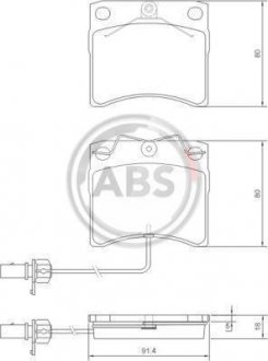 Тормозные колодки дисковые A.B.S. 37144 (фото 1)