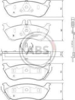 Тормозные колодки дисковые A.B.S. 37322