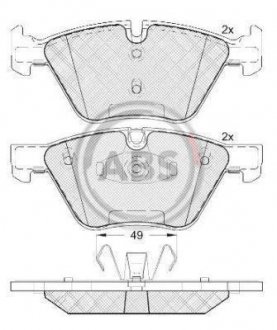Тормозные колодки дисковые A.B.S. 37551 (фото 1)