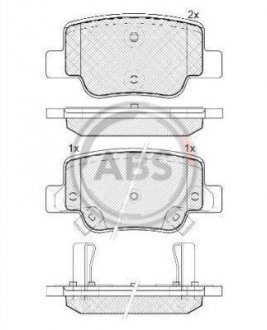 Тормозные колодки дисковые A.B.S. 37735