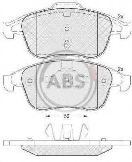 Тормозные колодки дисковые A.B.S. 37744 (фото 1)