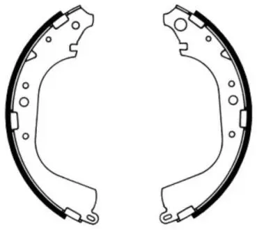 Тормозные колодки барабанные, комплект ABE C02039ABE