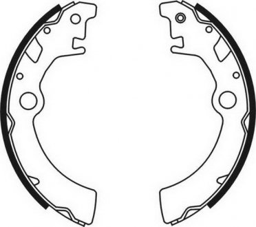 Тормозные колодки барабанные ABE C08003ABE