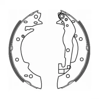 Тормозные колодки барабанные ABE C0P001ABE