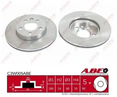 Тормозной диск ABE C3W005ABE