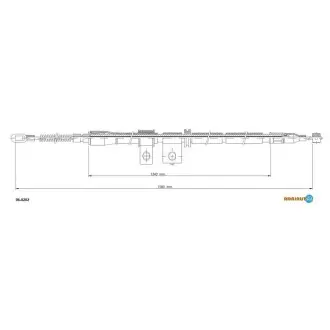 Трос гальмівний daewoo-chevrolet lanos rh 99- ADRIAUTO 060202
