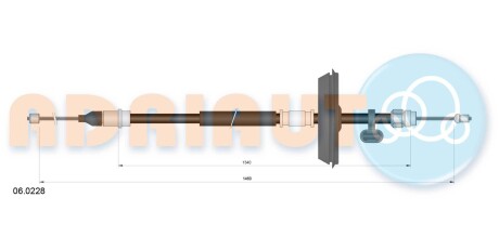 Тросик стояночного тормоза ADRIAUTO 06.0228