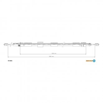 Трос ручного тормоза zx 94- лев. ADRIAUTO 07.0261 (фото 1)