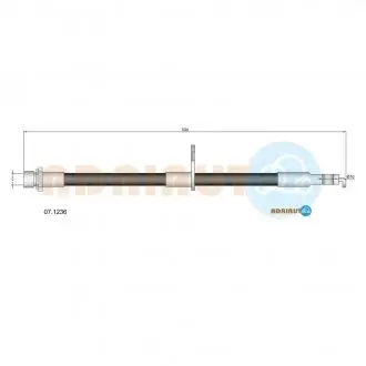 CITROEN Шланг тормозной пер. прав.C1, TOYOTA AYGO ADRIAUTO 07.1236