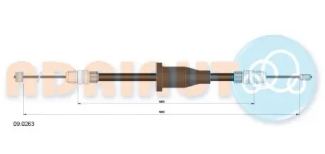 Трос зупиночних гальм ADRIAUTO 09.0263
