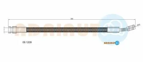 Шланг гальм. передн. KIA PICANTO -11 ADRIAUTO 09.1209