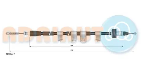 Тросик стояночного тормоза ADRIAUTO 10.0277
