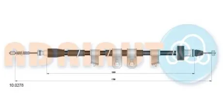Тросик стояночного тормоза ADRIAUTO 10.0278