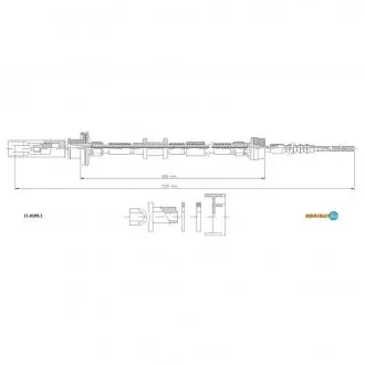 Трос сцепления brava-bravo 1,6-1,8, tds ADRIAUTO 11.0109.1
