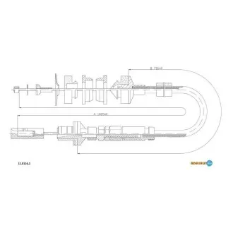 Трос зчеплення fiat scudo 2.1 tds mod. 97-/evasion 2.1 tds mod.96-/zeta 2.0 ie tb – 2.0 tds – 2.0 1 ADRIAUTO 1101161