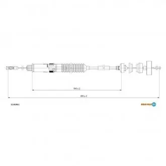 Трос сцепления (рег.автом.) scudo tds 95- ADRIAUTO 11.0138.1