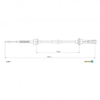 Трос сцепления tipo/tempra tds lancia 89-93 (76 ADRIAUTO 11.0167