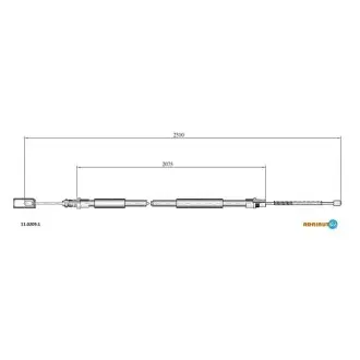 Трос гальмівний fiat evasionrh94-/jumpy 1.6-ds drum brakerh95-/ulysse 2.0-tds drum br.rh94- ADRIAUTO 1102091