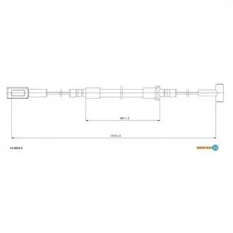 Трос гальмівний fiat daily 35s10/12/14/18 single wheelsr00- ADRIAUTO 1102212