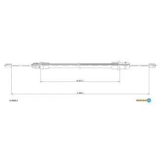 Трос гальмівний fiat c8 all f6/02-/evasion f94-/jumpyf95-/ulysse all f94-/scudo all f95-/ph ADRIAUTO 1102221
