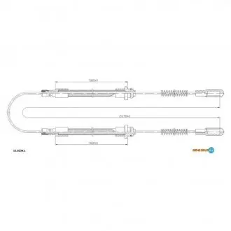 Трос гальмівний fiat nuovo daily 35.8 – 35.10 – 49.12r96- ADRIAUTO 1102341