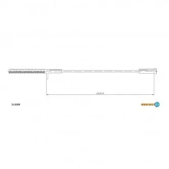 FIAT Трос ручного тормоза передн. Croma 86- ADRIAUTO 11.0260