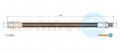 Шланг тормозной задний внутр. opel corsa d,punto 09- ADRIAUTO 11.1232.1 (фото 1)