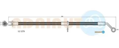 Шланг гальм. задн. лів. HONDA CIVIC -05 ADRIAUTO 12.1279