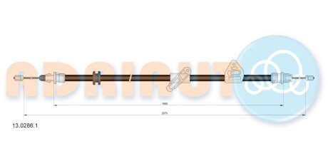 Тросик стояночного тормоза ADRIAUTO 13.0286.1