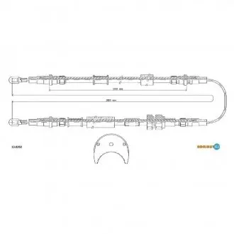 Трос ручного тормоза задн. scorpio 96- ADRIAUTO 13.0292