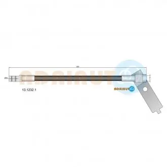 Шланг тормозной передний лев.transit 03- ADRIAUTO 13.1232.1