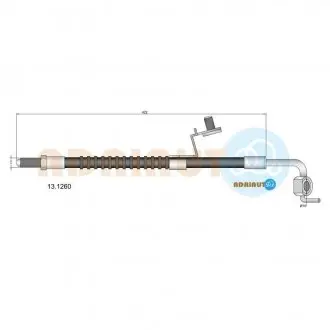Шланг тормозной передний лев. (abs) escort 91-94 ADRIAUTO 13.1260
