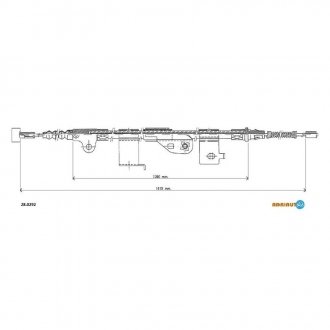 Трос ручного тормоза primera -99 лев. (барабан) ADRIAUTO 28.0292 (фото 1)
