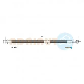 Шланг тормозной задний левый primera p11 -01 (диск. торм.) ADRIAUTO 28.1208.1