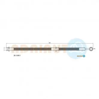 Шланг тормозной задний правый primera p11 -01 (диск. торм.) ADRIAUTO 28.1209.1