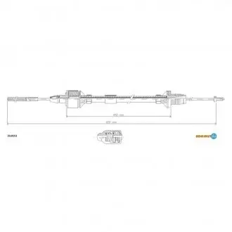 Трос зчеплення opel corsa 1.498- ADRIAUTO 330151
