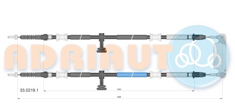 Трос ручного тормоза vectra sw 02-,signum 04- ADRIAUTO 33.0219.1