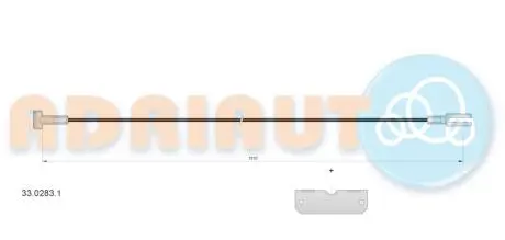 OPEL Трос ручного тормоза VIVARO B 1.6 CDTI 14- ADRIAUTO 33.0283.1