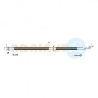 Шланг тормозной передний agila 00- ADRIAUTO 33.1263
