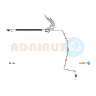 Шланг тормозной задний правый astra h (барабан) ADRIAUTO 33.1280 (фото 1)