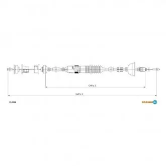 Трос сцепления 405 93- (автом.рег.) ADRIAUTO 35.0166