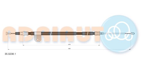 Тросик стояночного тормоза ADRIAUTO 35.0238.1