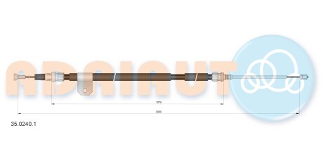 Тросик стояночного тормоза ADRIAUTO 35.0240.1