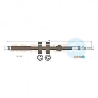 Шланг тормозной передний 605 -99 ADRIAUTO 35.1233