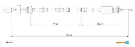 RENAULT Трос сцепления (ручн.) Laguna -01 ADRIAUTO 41.0100.1