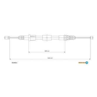 Трос ручного тормоза laguna ADRIAUTO 41.0210.1