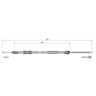 Трос гальмівний renault kangoo all lh 97-/kubistar all lh 97- ADRIAUTO 4102111