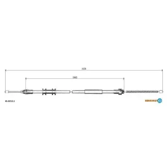 Трос гальмівний renault kangoo all rh 97-/kubistar all rh 97- ADRIAUTO 4102121